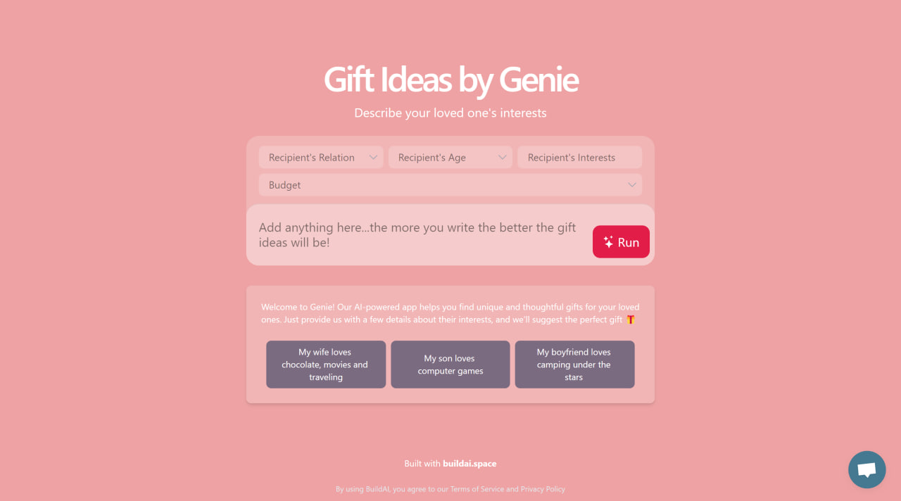 Gifts Genie - aiworldlist.com