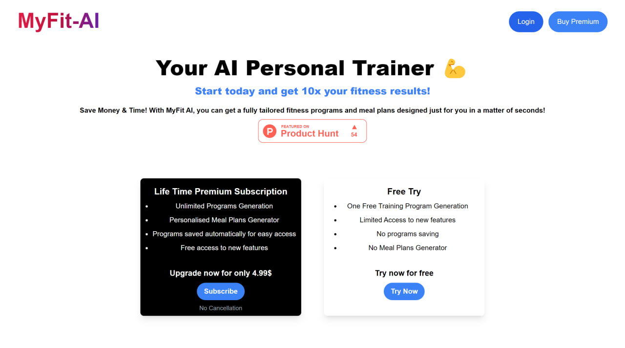 You are currently viewing Myfit-AI