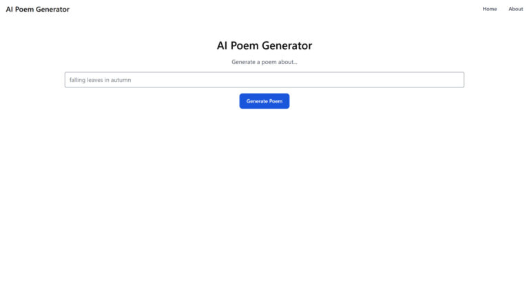 Read more about the article AI Poem Generator