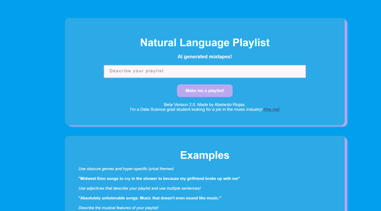 You are currently viewing Natural Language Playlist