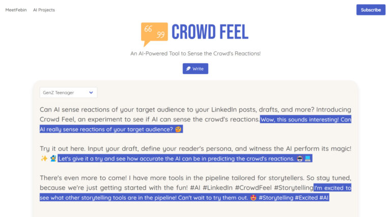 Read more about the article Crowd Feel